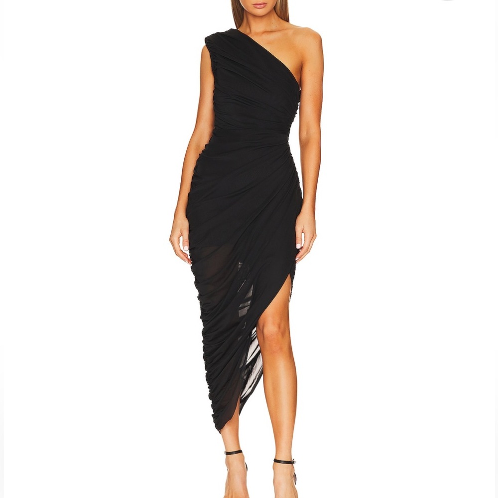 Elliatt Black Asymmetrical Maxi Dress with Slit